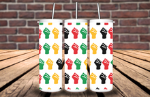 Load image into Gallery viewer, JUNETEENTH Themed 20oz Skinny Tumblers
