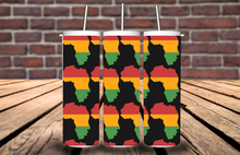 Load image into Gallery viewer, JUNETEENTH Themed 20oz Skinny Tumblers
